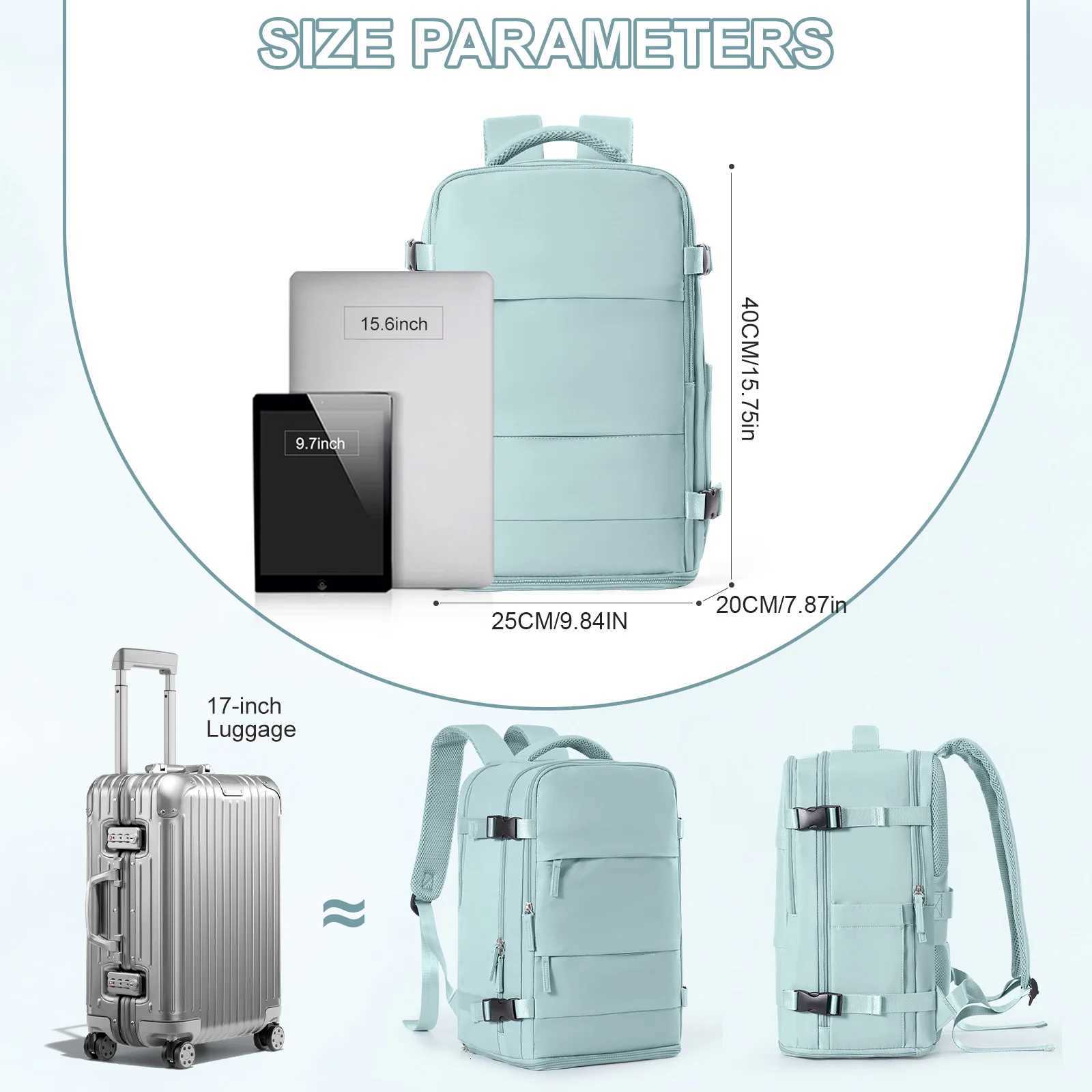 Women Men Hand Luggage Backpack Business College Laptop Travel Backpack Waterproof Carry on mochila viaje cabina avion 40x20x25 S250728