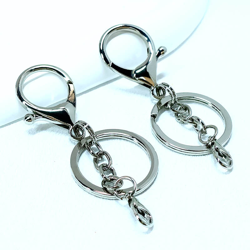 Factory wholesale alloy lobster buckle set of three diy jewelry backpack doll keychain pendant toys hanging jewelry