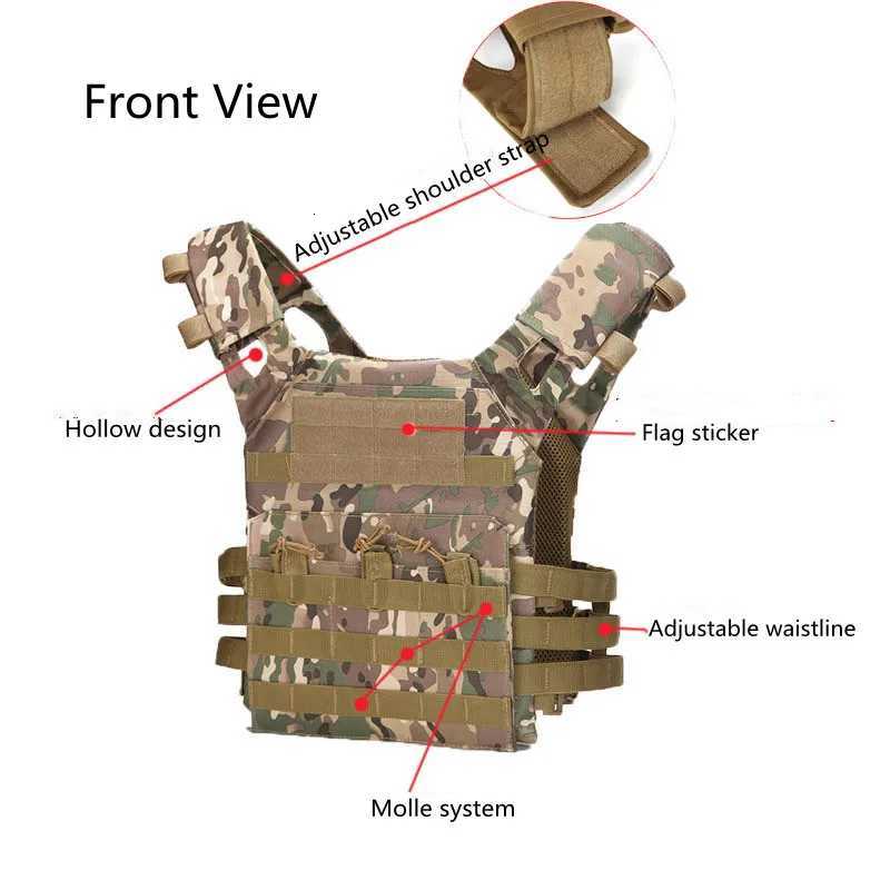 Tactical Training Vest Adjustable Durable Modular Outdoor Hunting Fishing Vest Cs War Game Equipment Plate Carrier Chest Rig Z250728