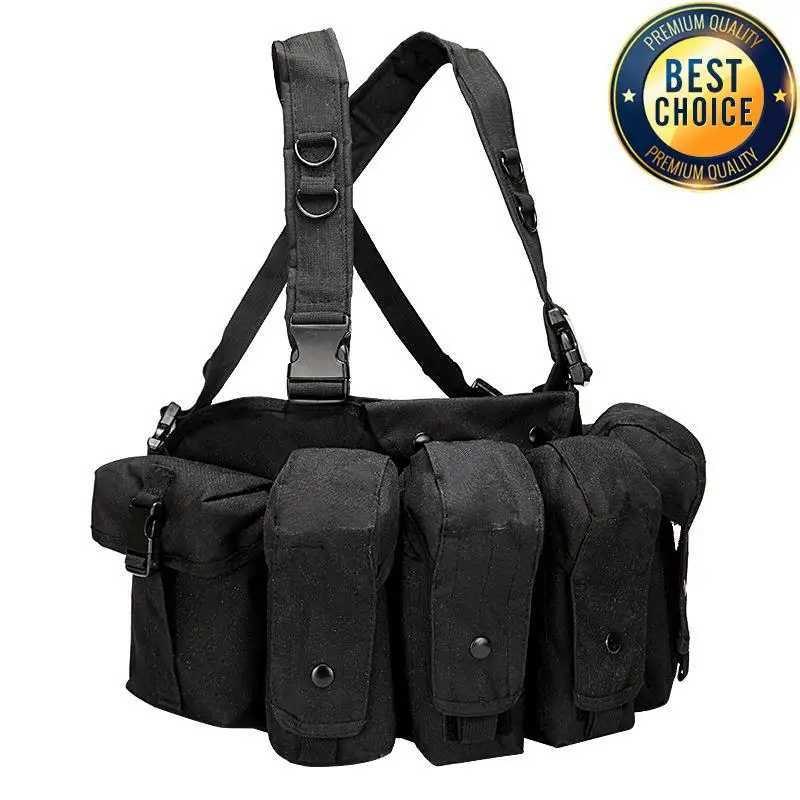 Tactical Vest MOLLE CS Training Equipment Hunting Chest Vest Security Quick Release AK Belly Pocket Vest Hunting Equipment Z250728