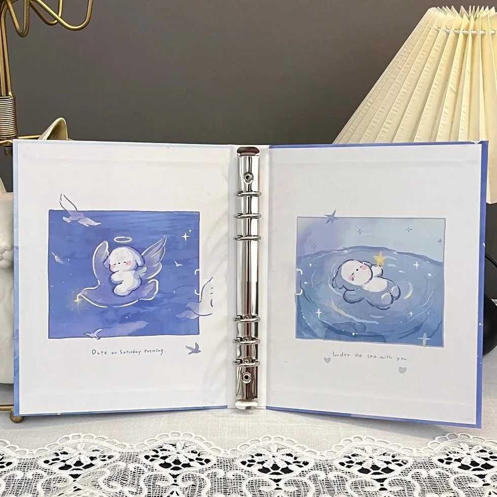 iffvgx Kaii Puppy A5 Binder Photocard Holder Kpop Idol Photo Album Photocards Collect Book Album for Photographs Stationery Z250729