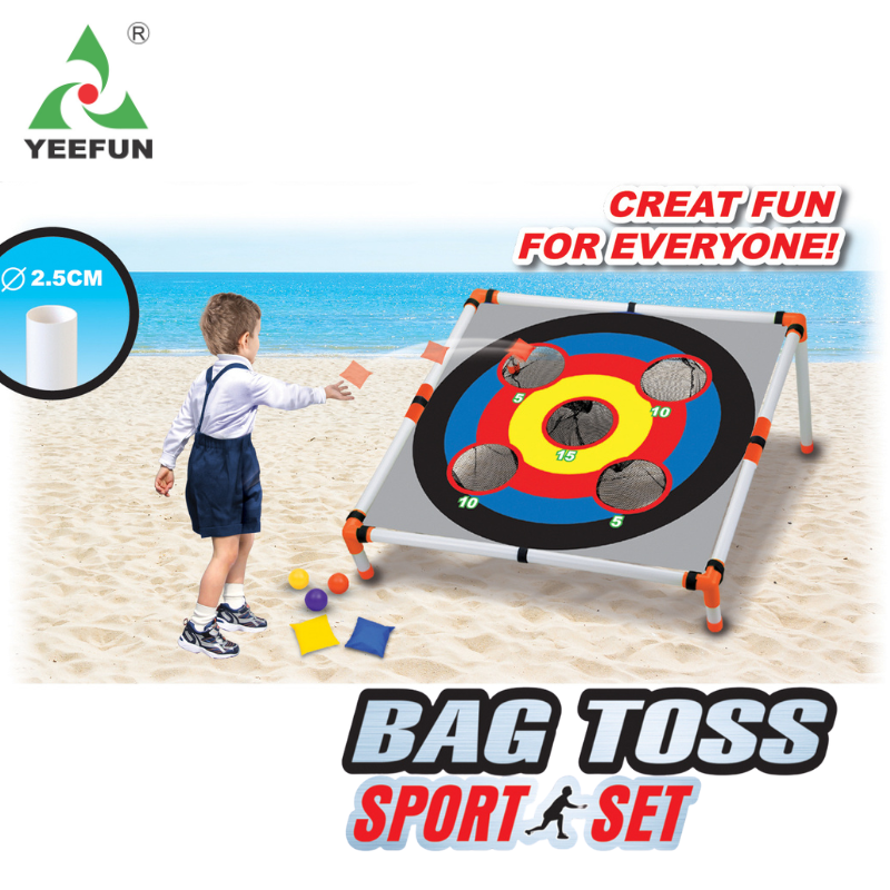 Multi-Fun Children's Sandbag Throw Activity Set & Soft Landing Pad