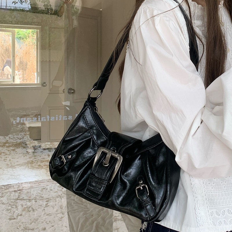 Designer Bag Vintage Punk Motorcycle Wasteland Style Retro Underarm Bag New French Texture Versatile Handbag Luxury Bag Shoulder Bag Tote Bag