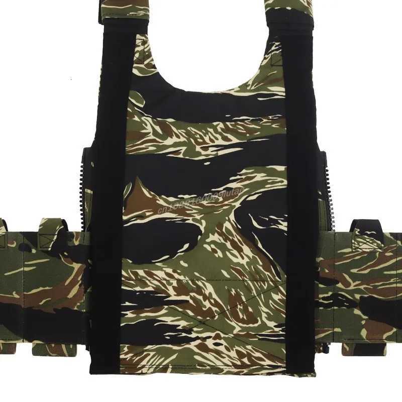 LV119 Plate Carrier Set TIGER STRIPES Tactical Vest Lightweight Quick Release Airsoft Molle Hunting Gear with Triple Mag Pouch Z250728
