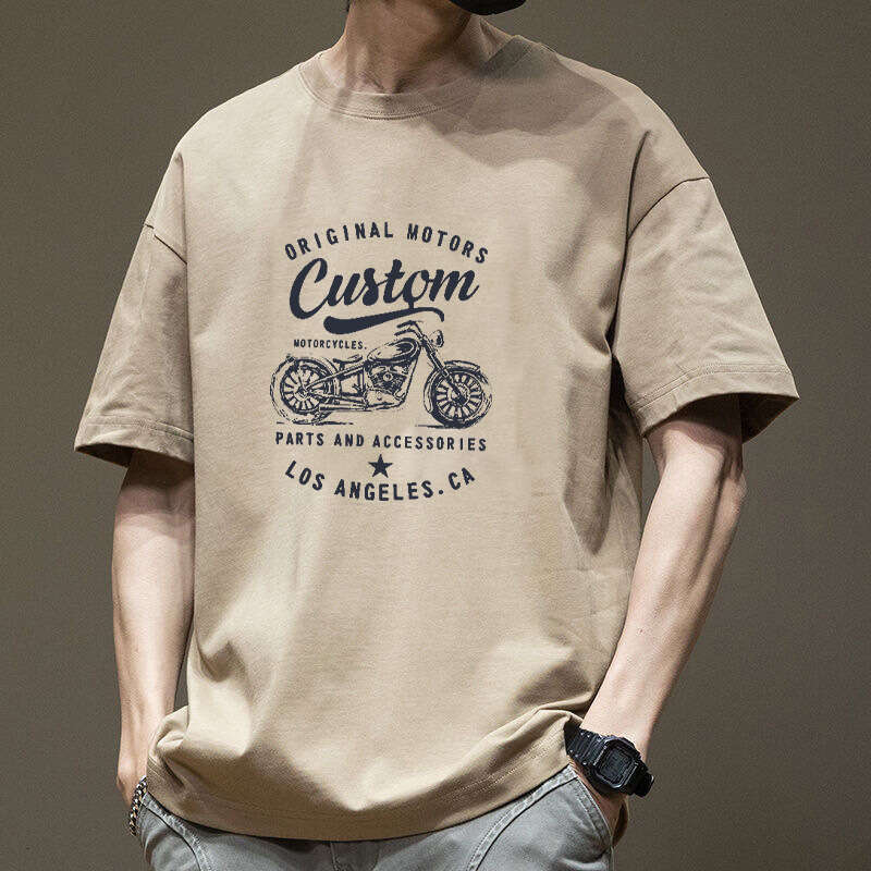 Designer T Shirt Heavyweight Trendy Brand Short Sleeve T-Shirt For Men Summer High-End Brand Top Men's Pure Cotton American Style Ins Casual Tee 