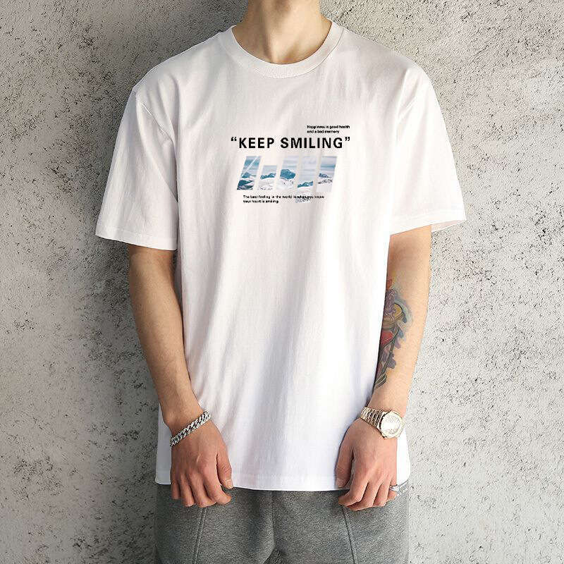 Designer T Shirt Men's Short Sleeve T-Shirt Trendy Brand Summer Loose Fit Pure Cotton New Base Shirt Top Tee Graphic Tee Tracksuit