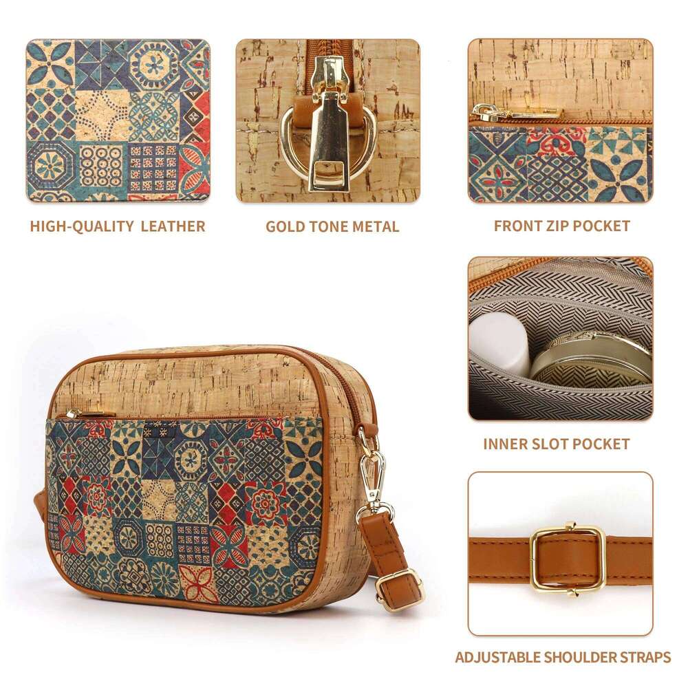 Women's Bags Designer Women's Bags Designer Vintage Flower Print Crossbody Women's Tree Bark Pattern Purse, Ethnic Style Shoulder Bag, 