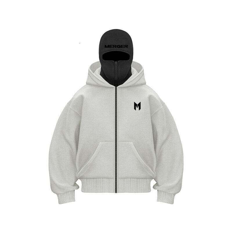 Trendy Brand INS New Double Hood Ninja Mask Unisex Hoodie Sweatshirt