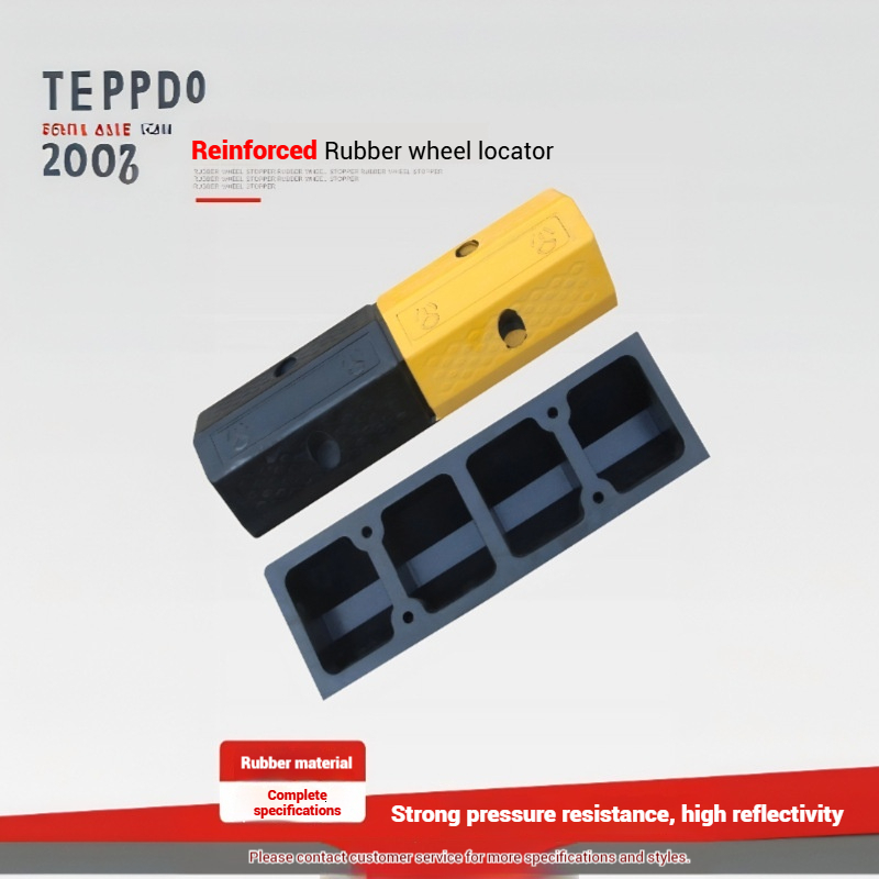 Rubber Car Aligner Stopper Anti-Collision Wheel Protector Precise Parking Easy Installation