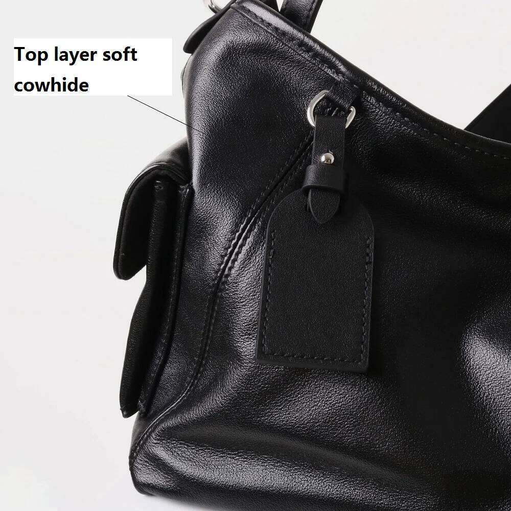 Designer Bags New Style Soft Cowhide Warrior Motorcycle Messenger One Shoulder Chain Handbag Genuine Leather Commuter Tote Bag Luxury Bag
