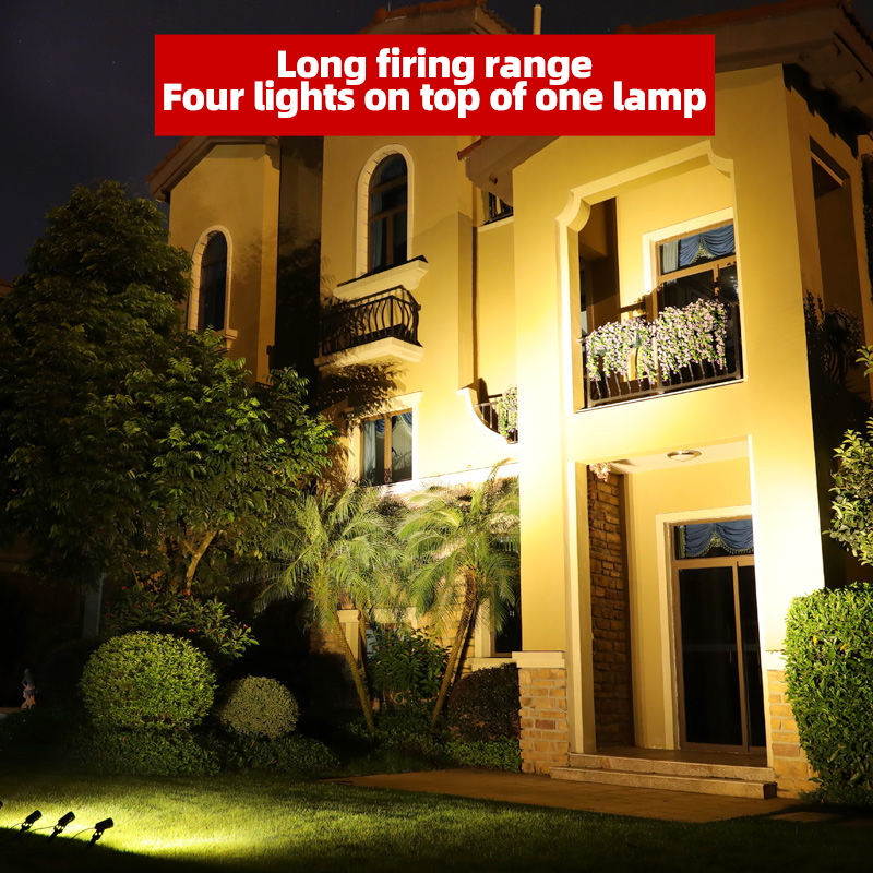 Solar Garden Lights Brand New Colorful Spotlight Lawn Outdoor Waterproof Garden Landscape Tree Advertising Sign Wall Light