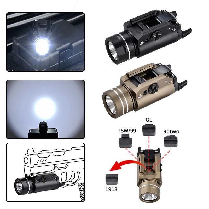 1 TR1 Pistol Lamp Flashlight White Weapon Light Metal LED Strobe Flashlight 800 Lumens Weapon Steam Light XJ250728