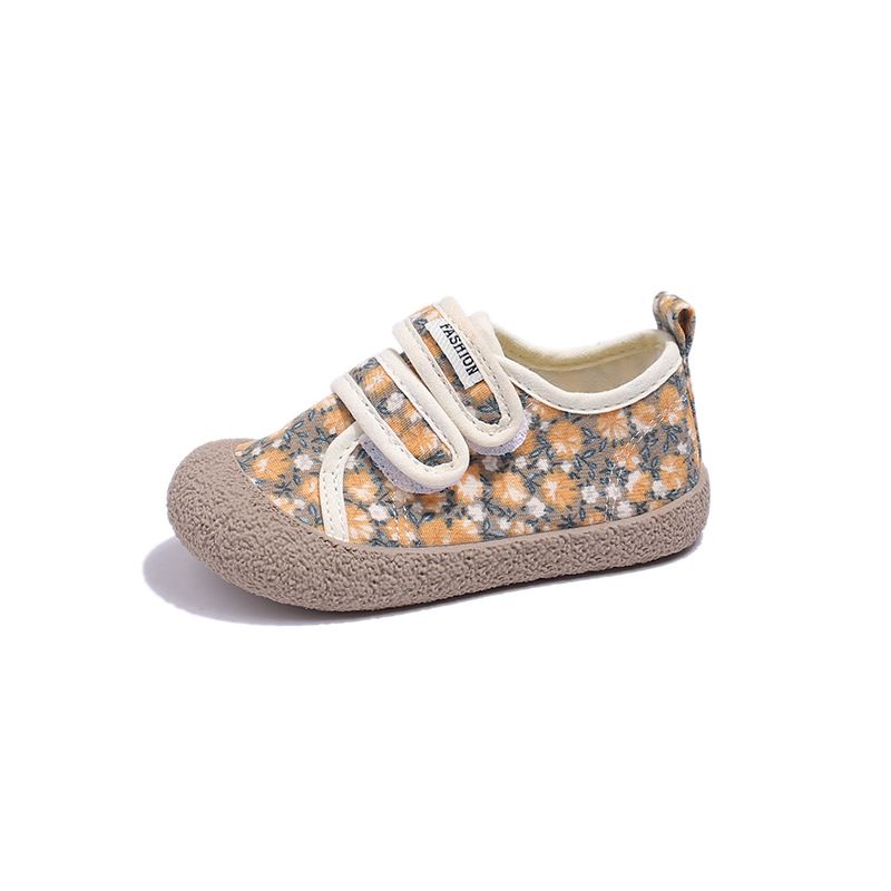 Kids Floral Canvas Shoes Fashion Girls Casual Shoes Infant Toddler Walking Shoes Littlesprouts Girl Sport Kid Shoes Big Size US5.5C-US4Y 000224
