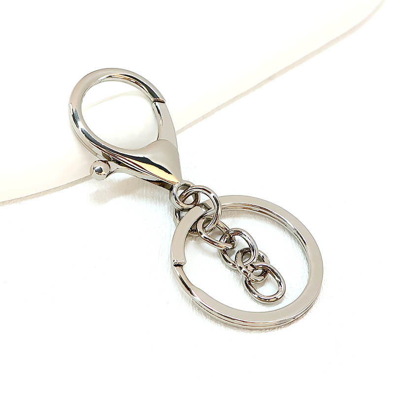 Factory Supply 30# Lobster Buckle 4 Section Chain Keychain products can be wholesale wire ring