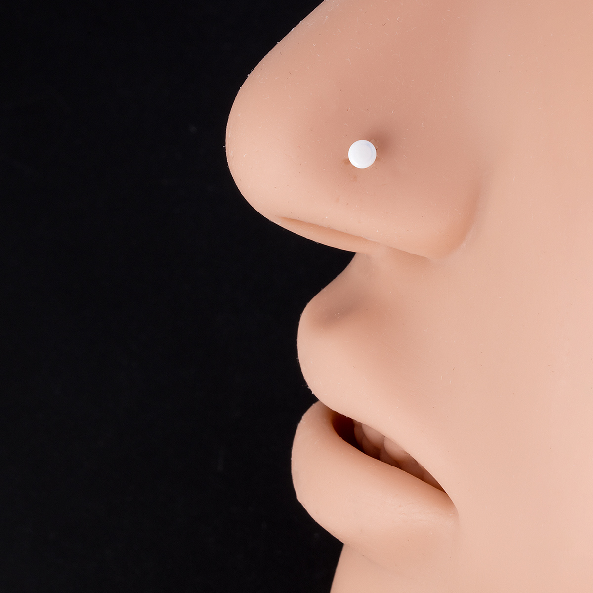 Glass curved rod nose nail ear bone nail human body perforation wearing nourishing hole environmentally friendly anti allergic replacement puncture na