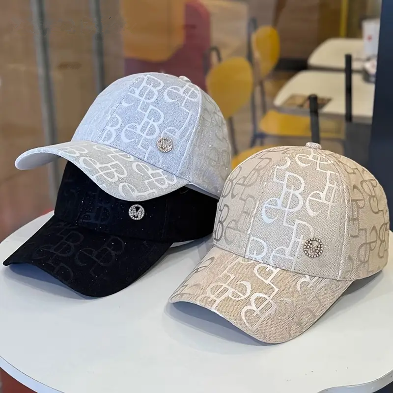 Designer Luxury Cap Men Adjustment Baseball Women Caps Hats High Quality Women Fitted Caps Fashion Fedora Crystal Letters Stripes Casquette Beanie Hat