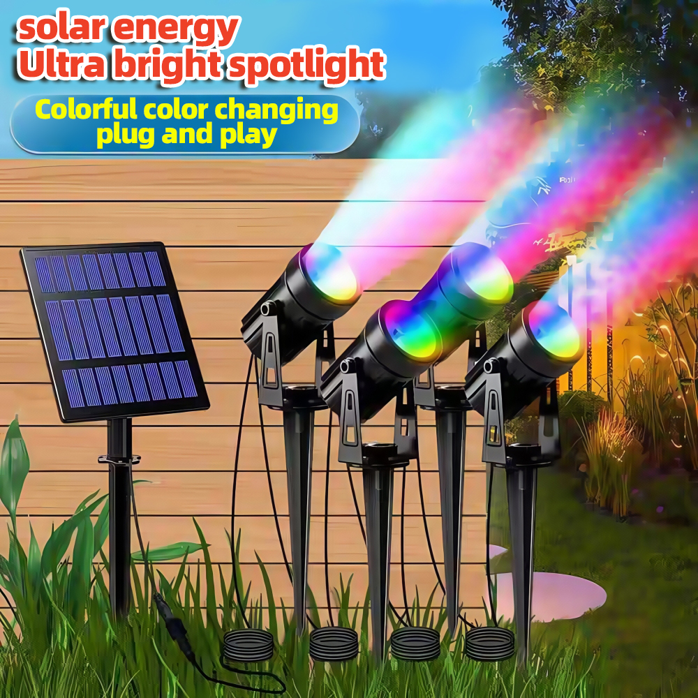 Solar Lawn Light for Courtyard Garden Villa Landscape Colorful Tree Lighting Outdoor Waterproof Decorative Spotlight