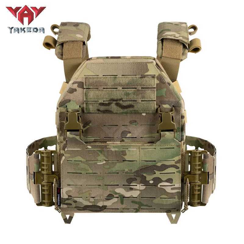 YAKEDA 500D Nylon MolLE Tactical Training Vest with PALS SystEM AdjustabLE Straps Quick-ReLEase for Hunting Z250728