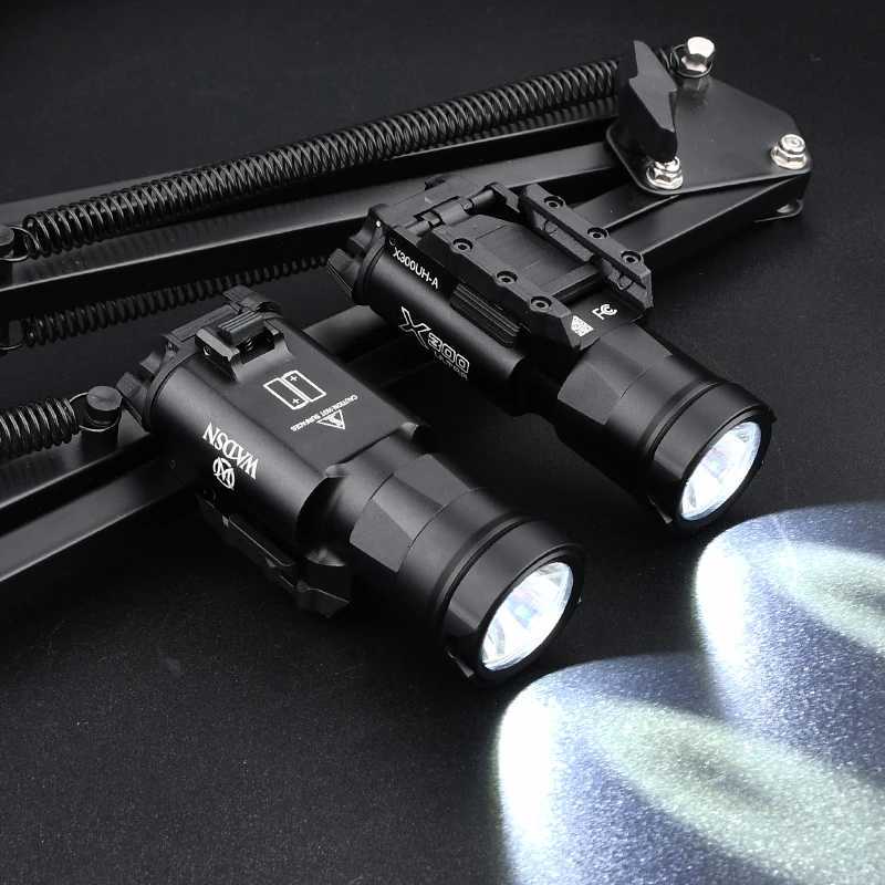 WADSN X300UH-A XH35 X300 Flashlight New Upgraded White LED Pistol Light Fast Helmet Spotlight Outdoor Hunting Lamp Switch Camp R250728