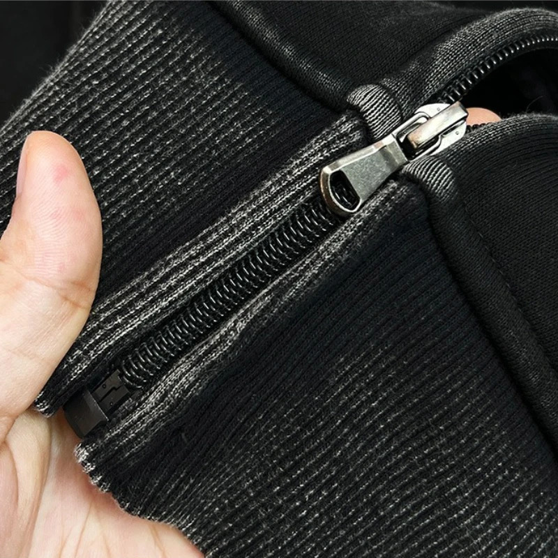 Acid Wash Women Fashion Casual Hoodies Autumn Winter Y2k Coat Washed Vintage Streetwear Versatile Loose Pockets Outerwear 250729