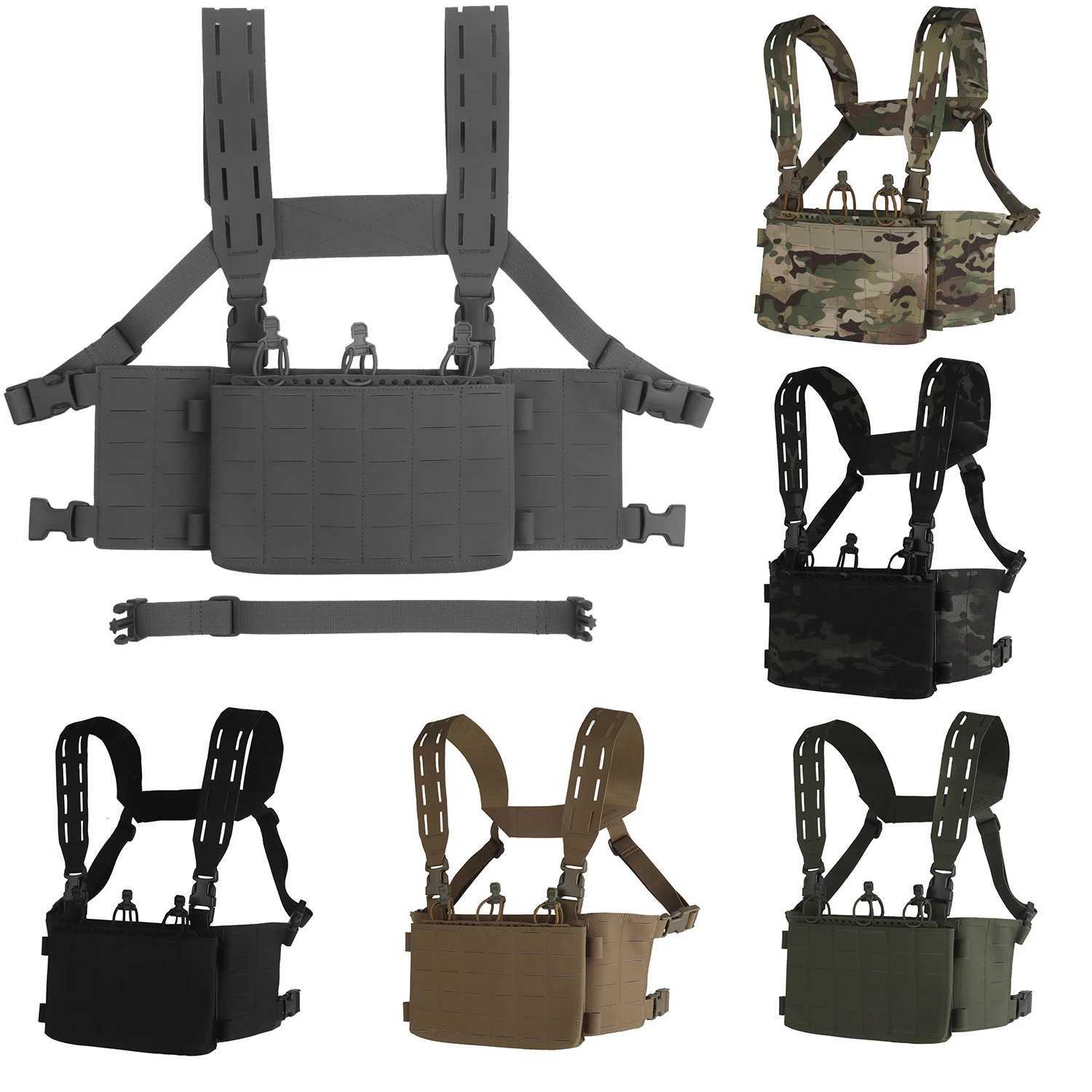 Modular Chest Rig V1 with Rifle 5.56 Triple Magazine Pouch Mag Holster Z250728