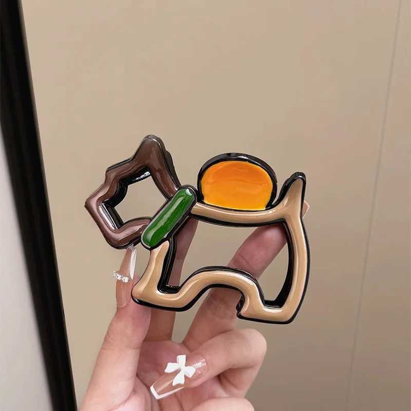 Cute Cartoon Hollow Dog Hair Claw for Women Girls Sweet Hair Ornament Headband Hair Claw Clip Hairpin Fashion Hair Accessories Z250729