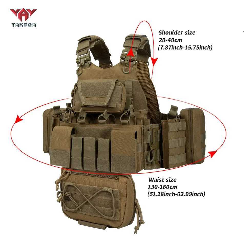 YAKEDA Tactical Plate Carrier for Men1000D Nylon Quick Release Laser-Cutting Modular Lightweight Vest Z250728