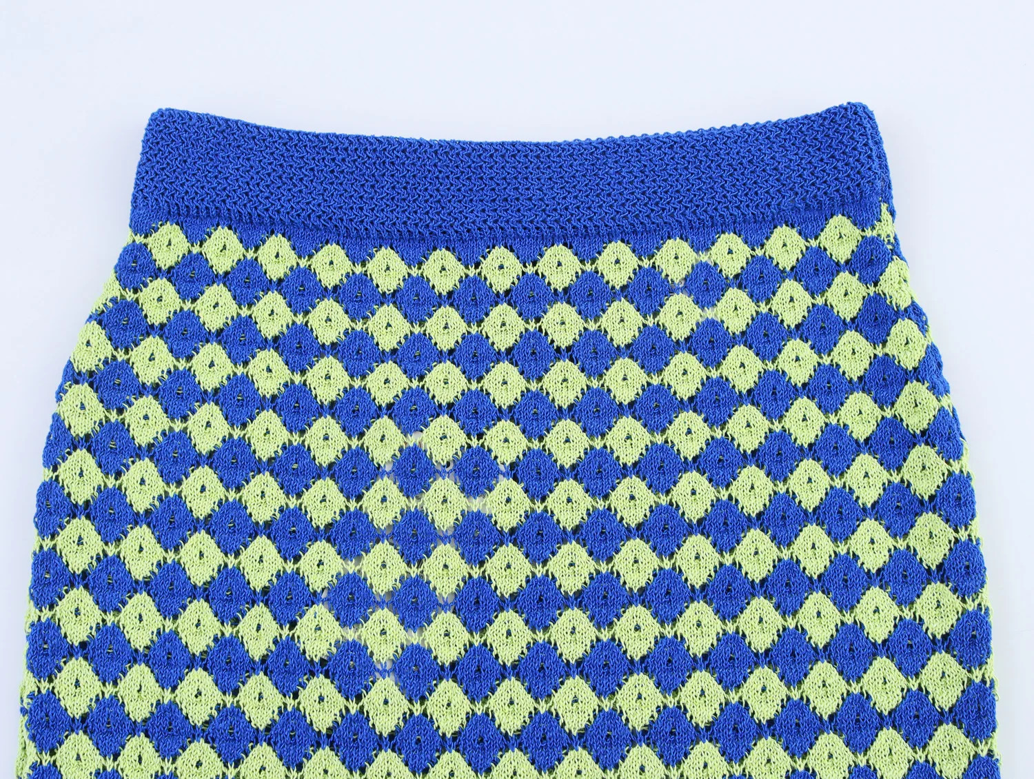 Summer Womens Two Piece Skirt Set Holiday Vacation Style Leisure Versatile Texture Knitted Short TopSkirt 250729