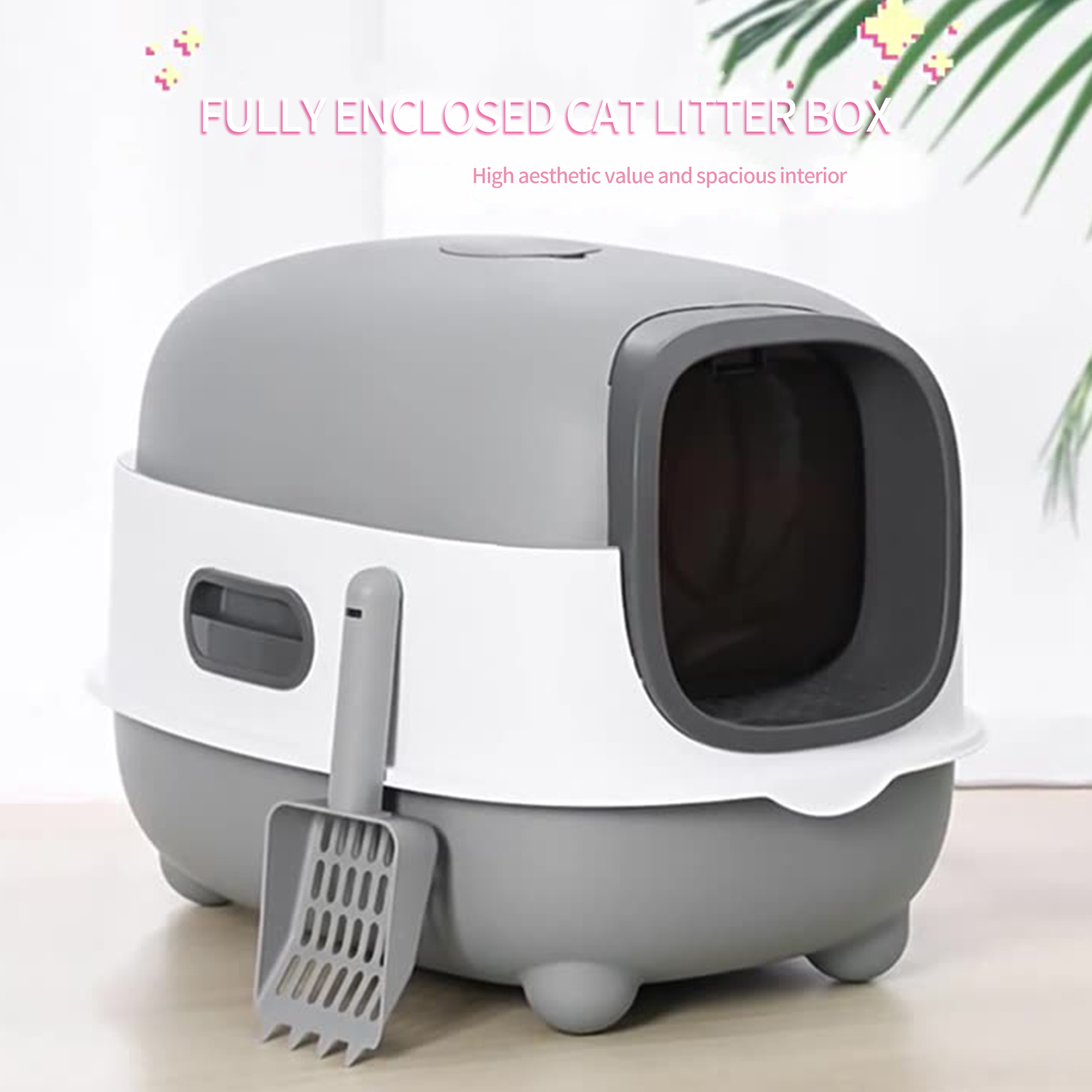 Cat litter box disinfection odor prevention fully enclosed oversized cat toilet oversized splash prevention wholesale