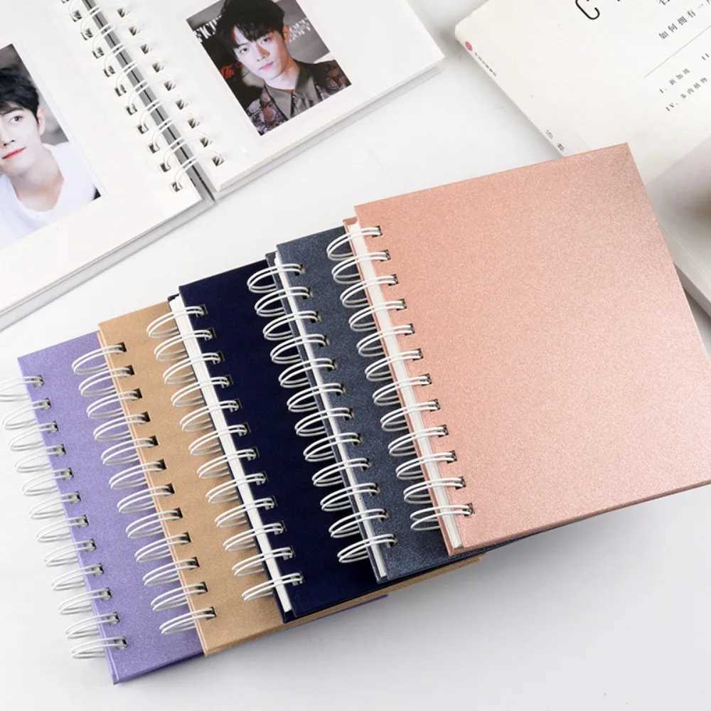 Coil Sparkling Self-adhesive Album Adsorption pe DIY Photo Album 3 Inch 4 Inch 5 Inch 6 Inch Photo Card Holder Scrapbooking Z250729