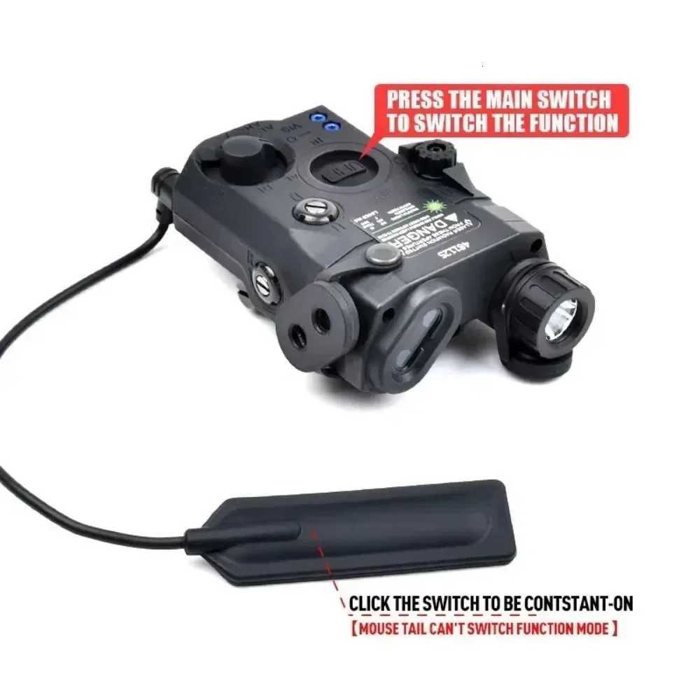 Tactical PEQ-15 Weapon Gun Light Combo Red Green Dot Laser Scout LED Strobe Flashlight Fits 20mm Rail for Outdoor HuntingXJ250728
