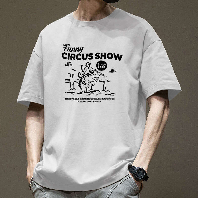 Designer T Shirt Heavyweight Pure Cotton T-Shirt For Men, Summer Short Sleeve, Trendy Brand, Ins Style, Loose Fit, Hong Kong Style, High Street Top, O
