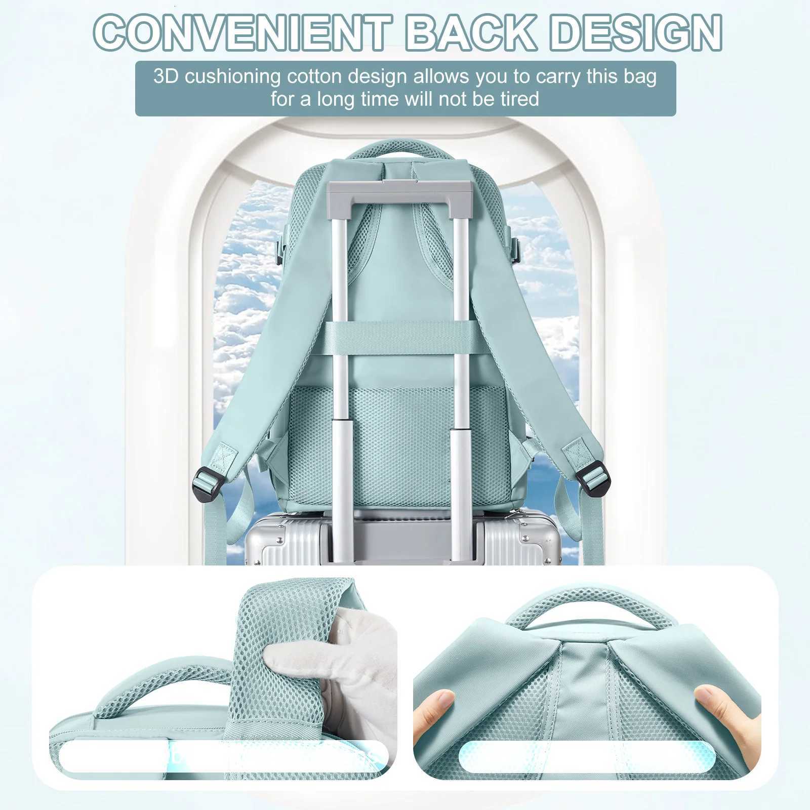 Women Men Hand Luggage Backpack Business College Laptop Travel Backpack Waterproof Carry on mochila viaje cabina avion 40x20x25 S250728