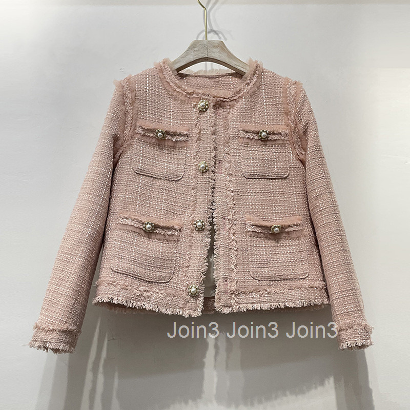 French Style Thick Woolen Tweed Small Fragrance Down Jacket for Women Thickened Winter New Fashion Tassel Stylish Youthful