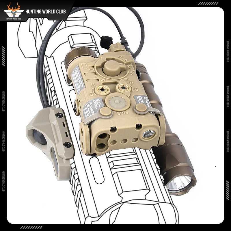 Tactical L3 NGAL Red Green Blue IR Indicator WADSN M300A M600C Flashlight Hunting Scout Light AXON Switch Fits 20MM Rail R250728