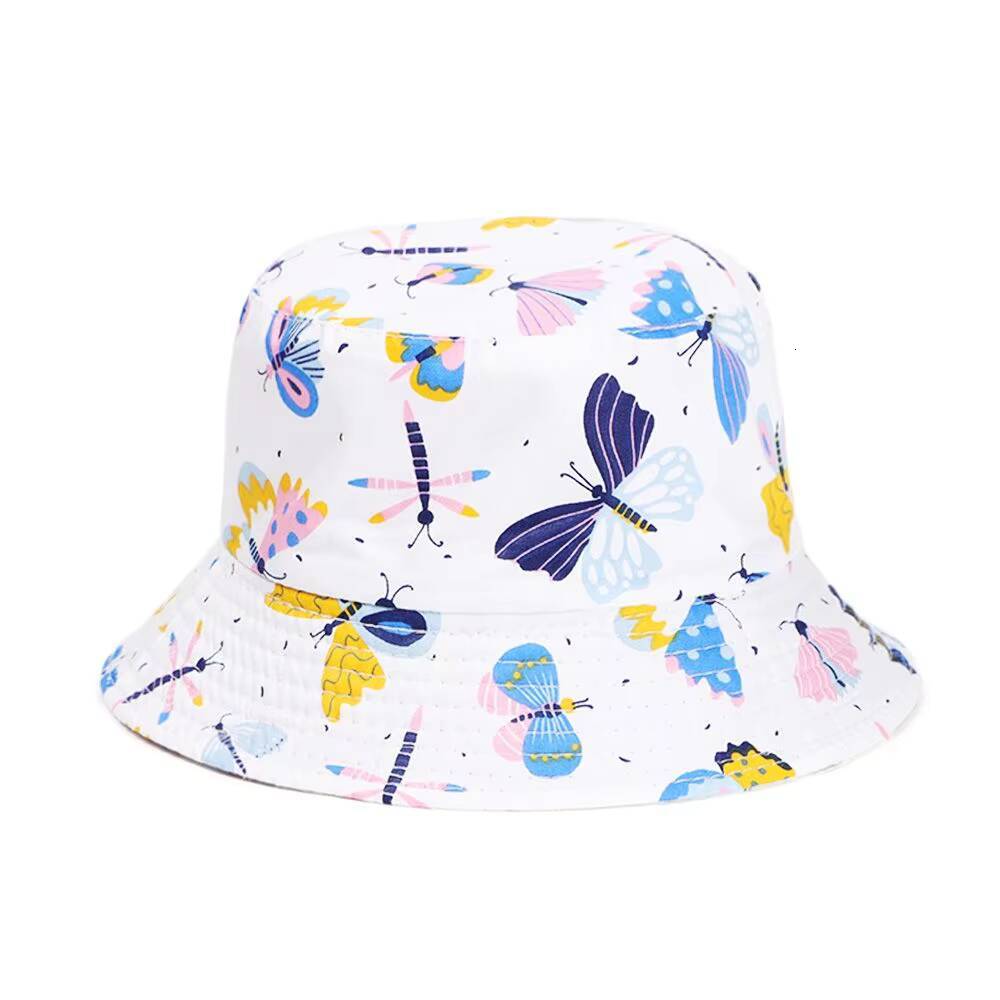 1PC Children Fisherman Sunshade Hats Graffiti Headwear Fruit Animal Basin Boy Girl Baby Panama Cap Kids Decorate Hat ddmyshoesvip