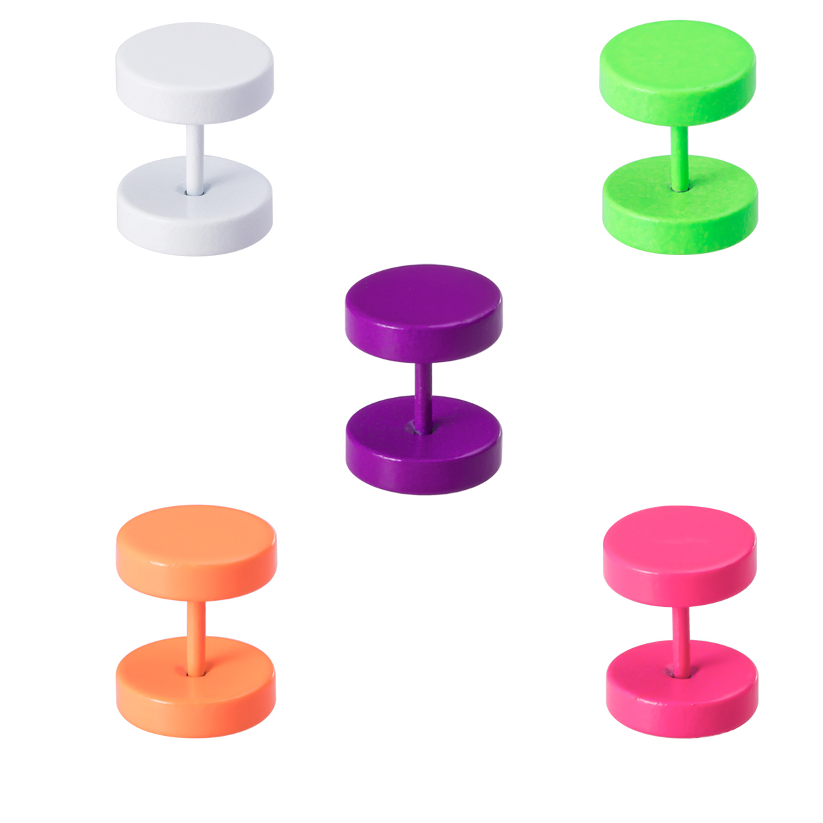 Baking paint stainless steel round cake ear bone nail human piercing earring jewelry wholesale