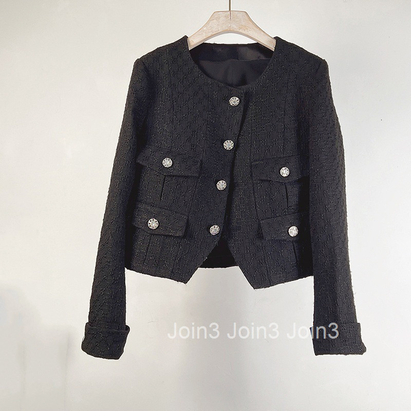 Fashionable and Elegant French Style Tweed Jacket for Women Spring and Autumn New Slim Fit Short Pocket Coat