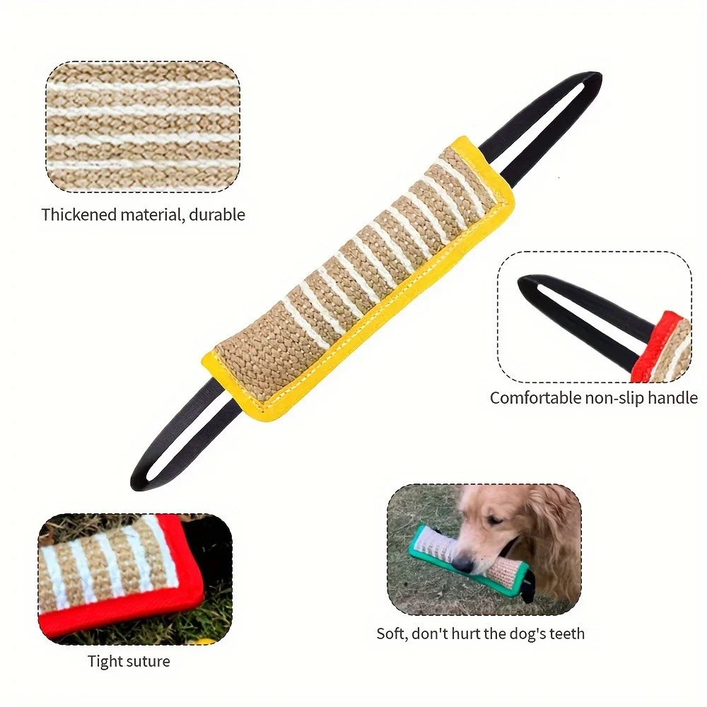1pc Durable Jute Dog Chew Toy BiteResistant Teething Stick for Puppies Adult Dogs Natural Pet Dental Health Care Toys 250729