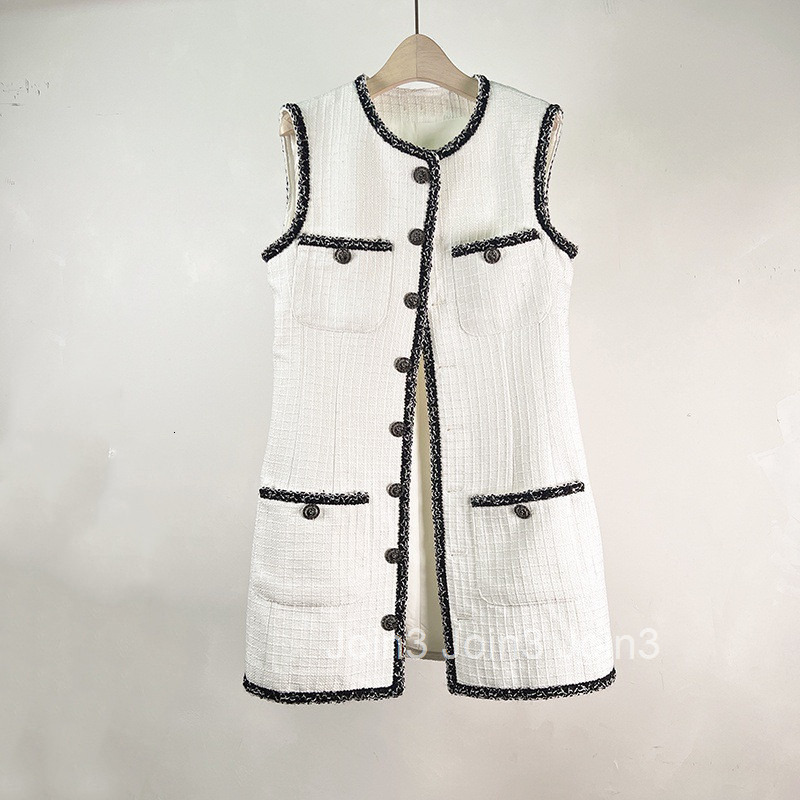 Red Festive Little Fragrance Vest Dress Nanyou Spring Summer New Fashion Slim A-line Skirt Base