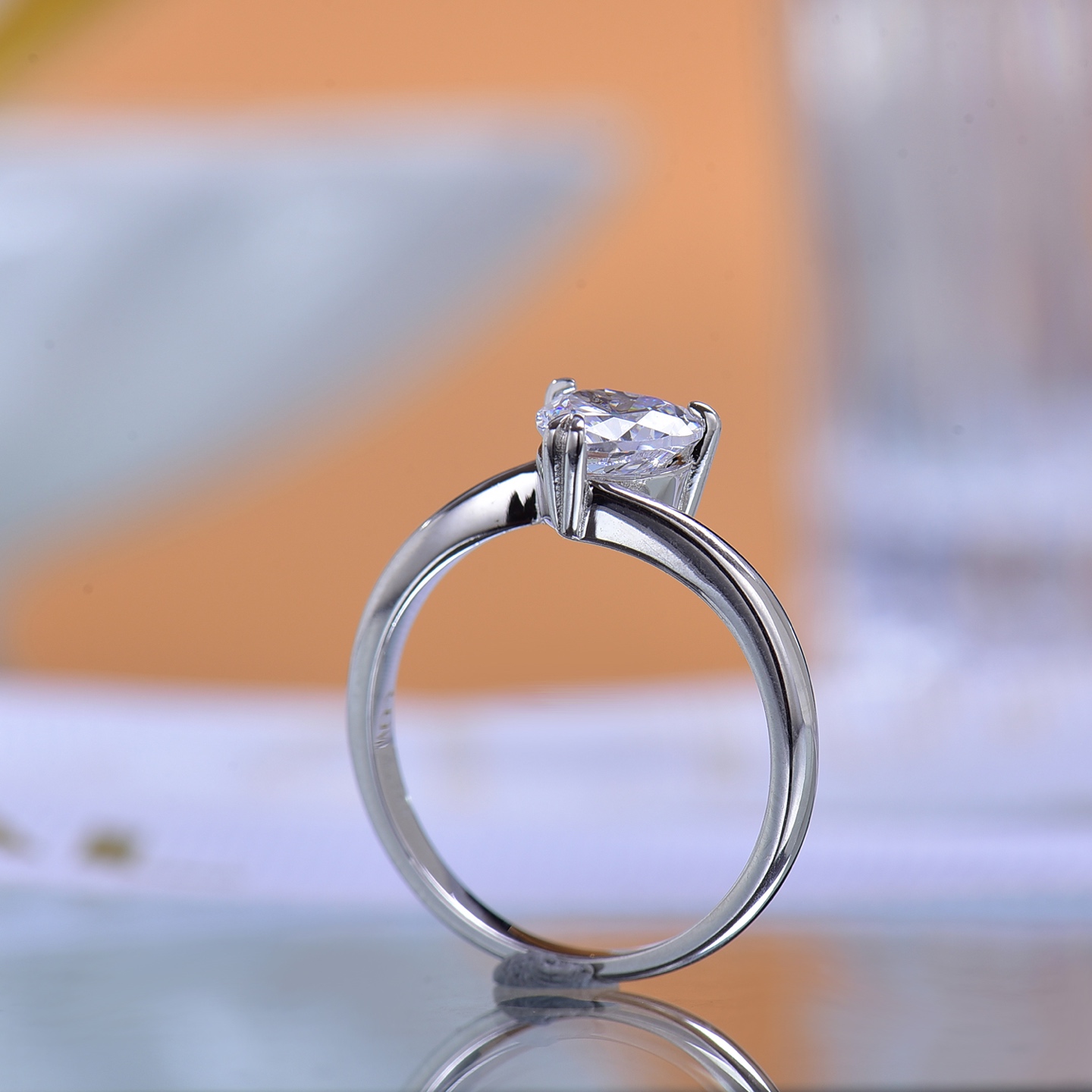 heart-shaped ring Moissanite Ring - Charming Shiny Gem, Symbol of Love - Ideal for Proposal, Anniversary Gift for Her Perfect for Valentine's Day