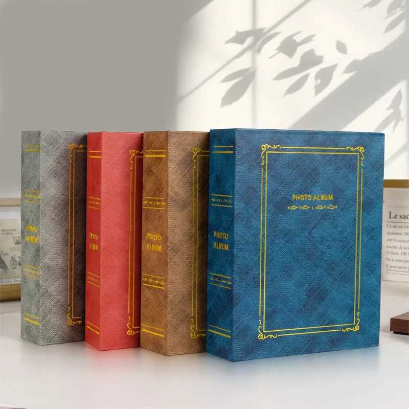 Vintage Sle Photo Album with Transparent Pages shsh Inch 200 Photo Capaci Elegant Wedding Birthday Christmas Photocard Holder Z250729