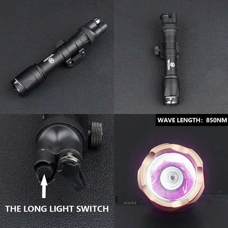 Vadsn Tactical M600 M600C Ir Led Scout Light Instantaneous Pressure Switch Air Gun Weapon Accessory Fit 20mm Picatinny Rail XJ250728