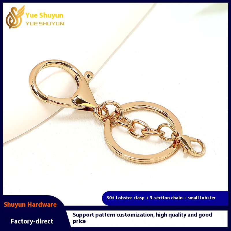 Factory supply metal alloy lobster keychain DIY backpack jewelry key pendant waist pendant