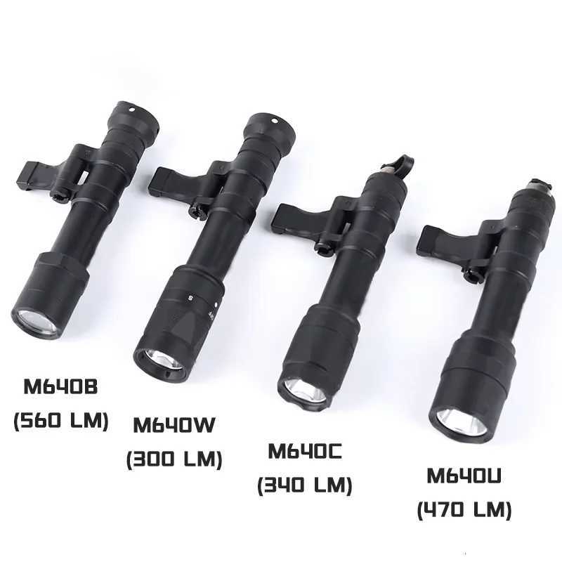 Airsoft M340 M640 M640B M340A Metal Flashlight High Power Scout Light LED Tactical M300 M600 Hunting Softair Weapon Lamp XJ250728
