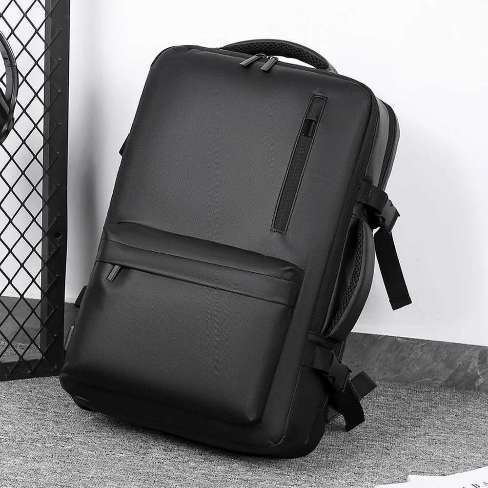 Mens fashionable travel backpack high-tech backpack with USB port suitable for 15.6-inch laptop business backpack S250728