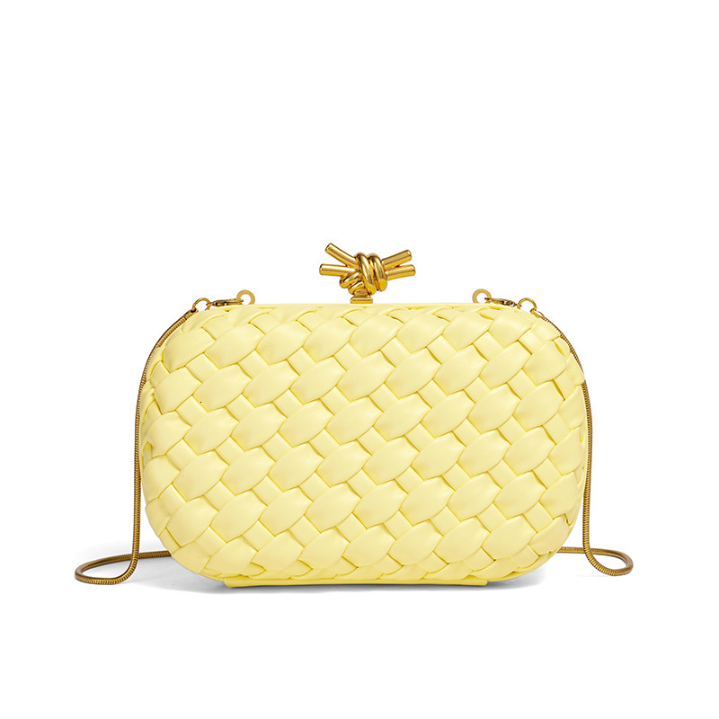DHAL New Handwoven Fashion Evening B Brand Woven Clutch Shoulder Bag