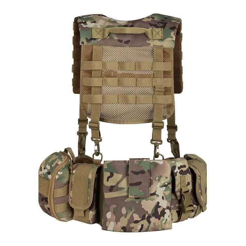 YAKEDA Outdoor Tactical Gear Belly Protector Camouflage Military Fan Tactical Multifunctional Accessory Equipment Tactical Vest. Z250728