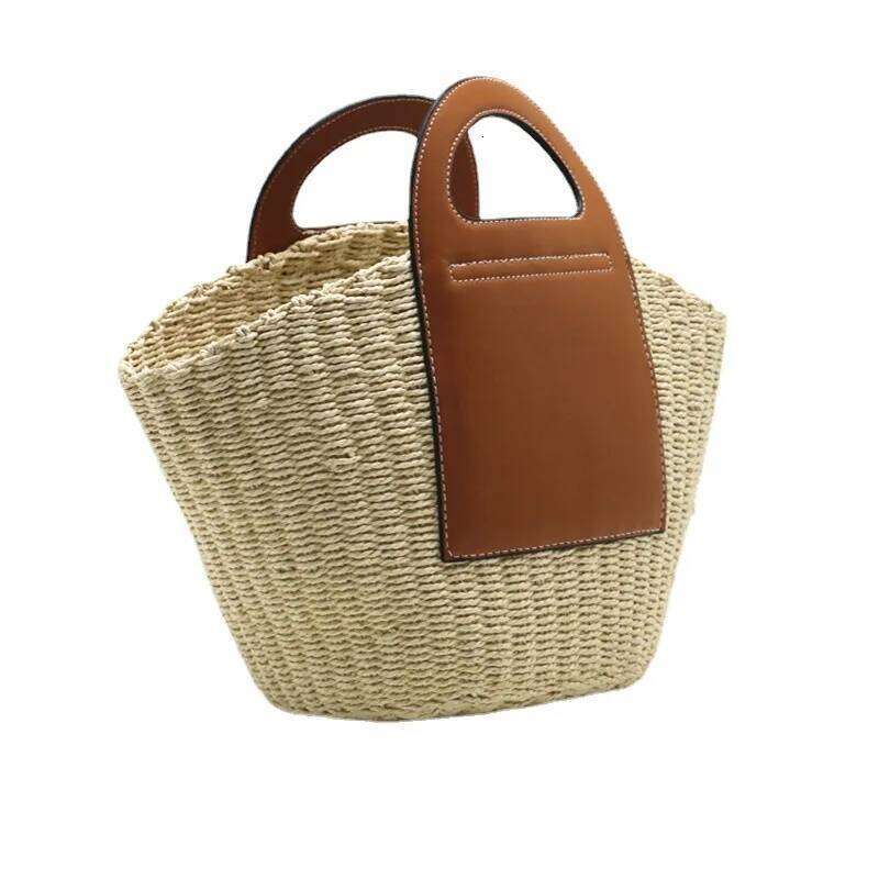 Hand-held Straw Woven Beach High Quality Fashion Women's Bag Hand Cute Famous Brand For Women Designer Handbag Totes