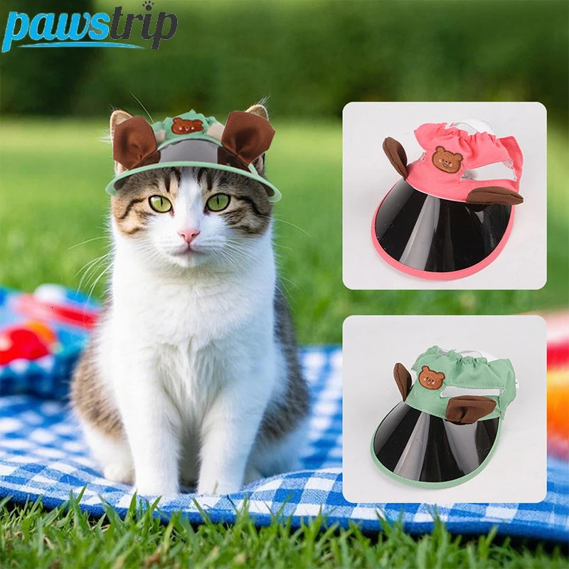 Adjustable Pet Dog Caps Outdoor for Cats Small Medium Dogs Summer Puppy Visor Hat with Ear Holes Accessories 250729